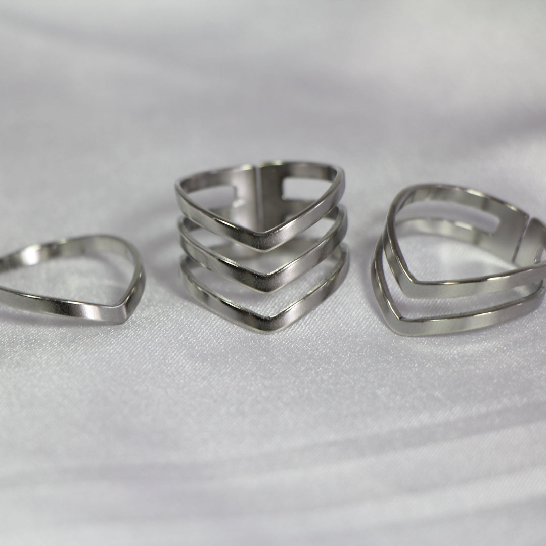 Set de anillos Aria Silver